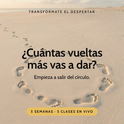 ¿Cuántas vueltas más vas a dar? Empieza a salir del círculo