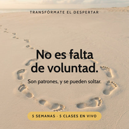 No es falta de voluntad. Son patrones, y se pueden soltar